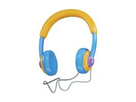 wireless headphone icon 3d rendering vector illustration