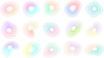 impostato di pendenza liquido colore fluido forme. astratto sfocatura gratuito modulo, iridescente colori effetto, isolato oggetti per disegno, striscione, volantino, attività commerciale carta, manifesto, ragnatela png