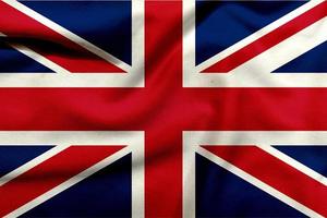 Reino Unido bandera en el paño, contemporáneo británico bandera concepto con un único giro foto