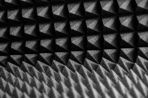 Professional black soundproofing with pattern. Texture. Background. Template. Horizontal High quality photo