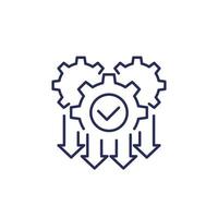 cost optimization and efficiency line icon vector