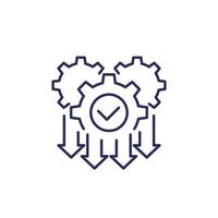 cost optimization and efficiency line icon vector