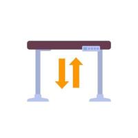 stand up desk icon, flat vector