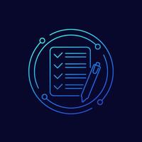 Survey or test line vector icon