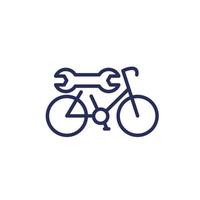 bicycle, bike repair service line icon vector