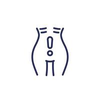 anorexia line icon on white vector