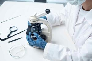 microscope laboratory research diagnostics microbiology photo