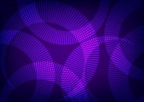 Abstract digital technology network dynamic line wave purple background vector