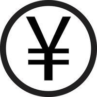 Yen currency symbol . Japanese Yen Currency icon vector