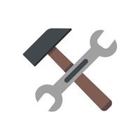 wrench and hammer icon design vector template