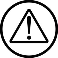 Exclamation danger sign in a circle . Warning icon. Attention exclamation mark symbol vector . Caution icon