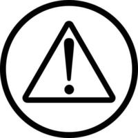 Exclamation danger sign in a circle . Warning icon. Attention exclamation mark symbol vector . Caution icon