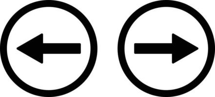 right and left arrow icon vector . arrow to left and right
