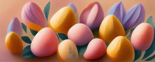 Easter abstract background. Pastel colors, egg pattern. technology photo