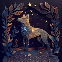 Paper Cut Craft Fantasy Dream Dog - photo