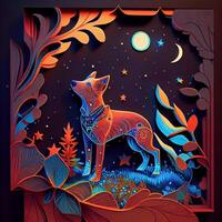 Paper Cut Craft Fantasy Dream Dog - photo