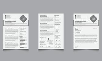 Professional Business Resume Design CV Template Layout vector
