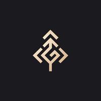 Luxury and modern G letter logo design vector