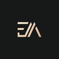 Luxury and modern EA logo design vector