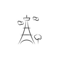 eiffel vector icono