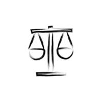 Libra sketch style vector icon