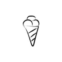 ice cream sketch style vector icon