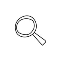 magnifier sketch vector icon