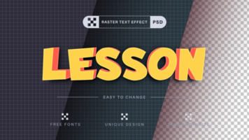 Lesson - Editable Text Effect,  Font Style psd