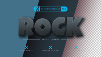 Rock Editable Text Effect,  Font Style psd