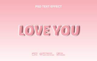 amor texto efeito namorados psd