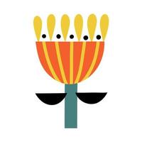 flower in trendy flat style. vector illustration in flat style.