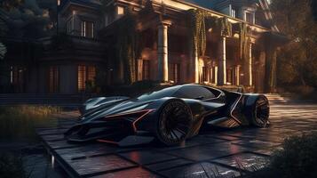 A futuristic Car design Racer car desktop background photo