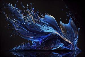 Fluid painting background, ai generation photo