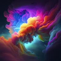 abstract colorful clouds background, ai generation photo