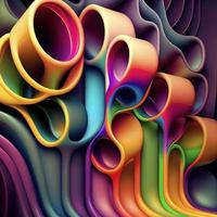 colorful plasticpipes background, ai generation photo