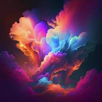 abstract colorful clouds background, ai generation photo