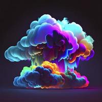 abstract colorful clouds background, ai generation photo