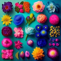 floristry flowers background, ai generation photo