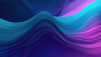 Smooth wave background wallpaper with blue and purple color tones. photo