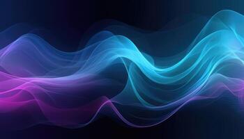 Smooth wave background wallpaper with blue and purple color tones. photo