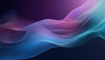 suave ola antecedentes fondo de pantalla con azul y púrpura color tonos generativo ai foto