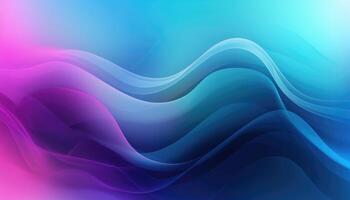 Smooth wave background wallpaper with blue and purple color tones. photo