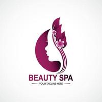 belleza spa logo modelo diseño vector