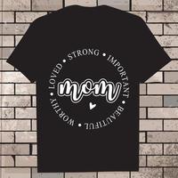 Mother's day Shirt, black vector