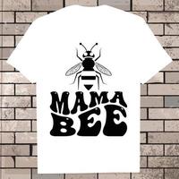 honey bee Black vector Illustration, Graphic T-Shirt Design Eps