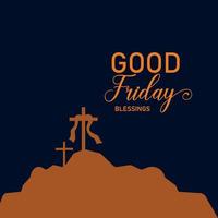 good Friday banner and social media post vector