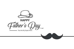 Happy father's day greeting card vector