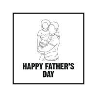 Happy Father's day greeting card with typography letter and t-shirt vector