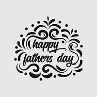 Happy Father's day greeting card with typography letter and t-shirt vector