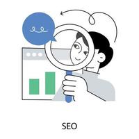 Trendy SEO Concepts vector